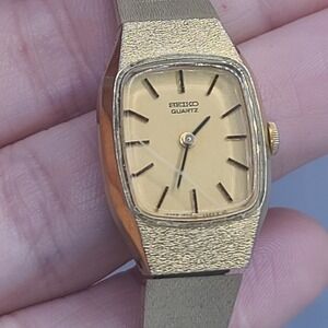 Seiko Womens Watch Gold Tone Dial Quartz NEEDS BATTERY‎
